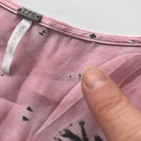 YFB Young Fabulous Broke jumpsuit pink/black tie dye Viscose/Rayon S - Picture 16 of 16